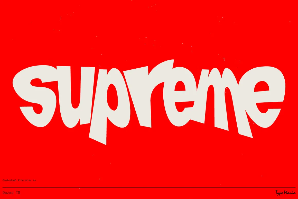 Dazed TM – Warped Font
