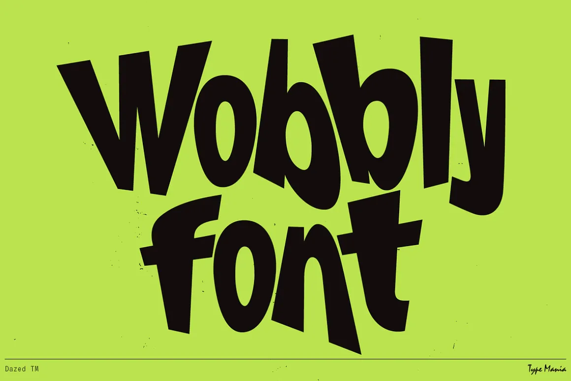Dazed TM – Warped Font