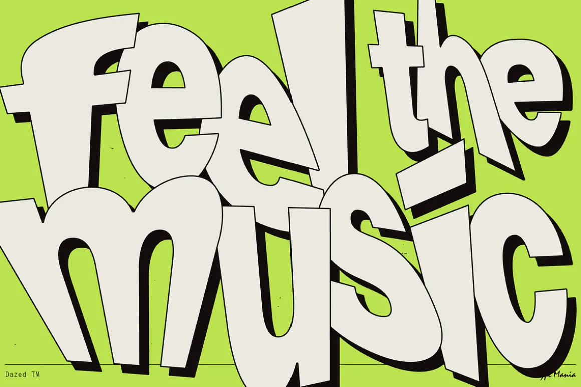 Dazed TM – Warped Font