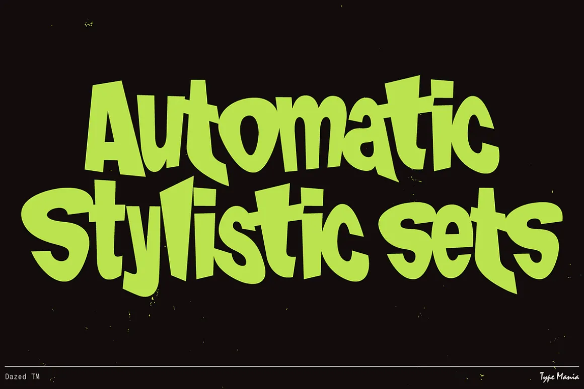 Dazed TM – Warped Font