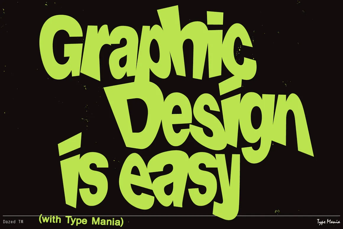 Dazed TM – Warped Font