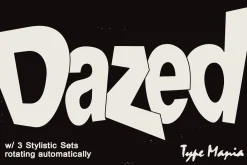 Dazed TM – Warped Font