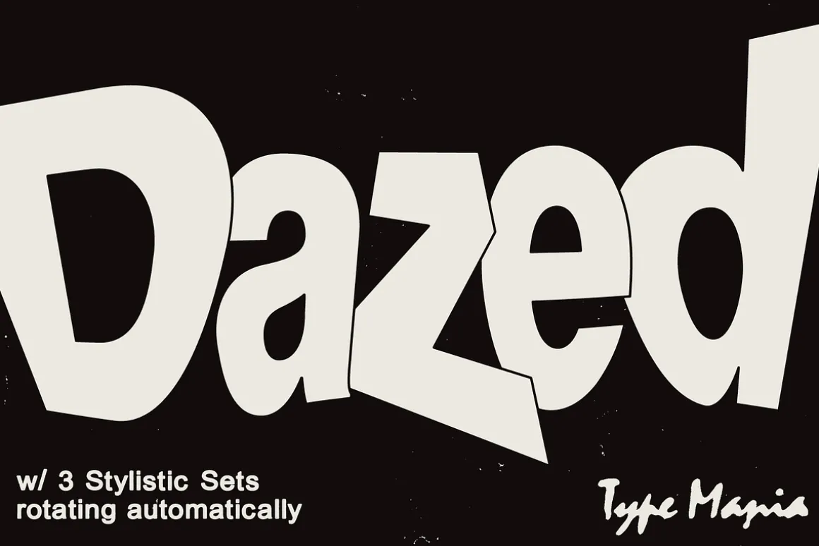 Dazed TM – Warped Font