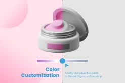 3D Beauty Care Icon Set