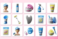 3D Beauty Care Icon Set