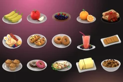 3D Breakfast Icon Set