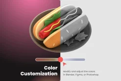 3D Breakfast Icon Set