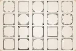 Decorative frames and borders set #1