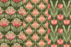 10 Deco Tulips Seamless Patterns
