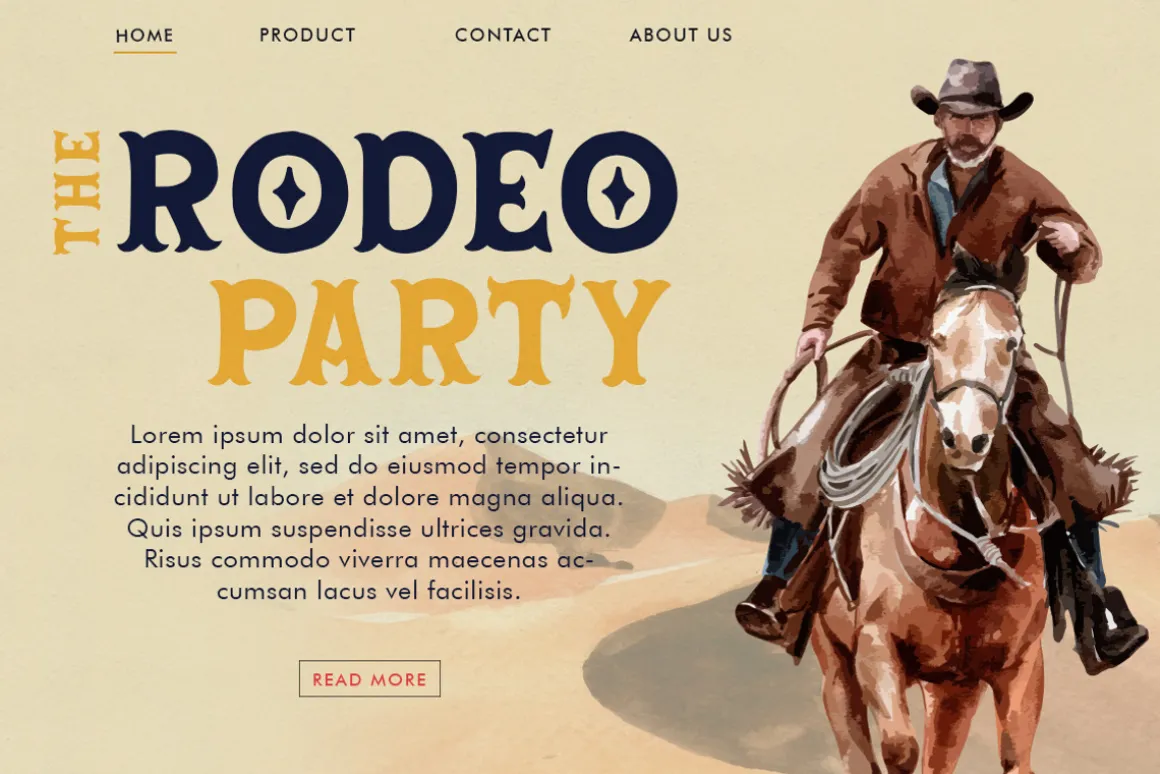 Dehors - Western Display Typeface