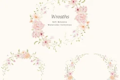 Delicate Pastel Watercolor Flowers