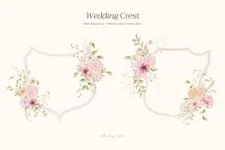 Delicate Pastel Watercolor Flowers