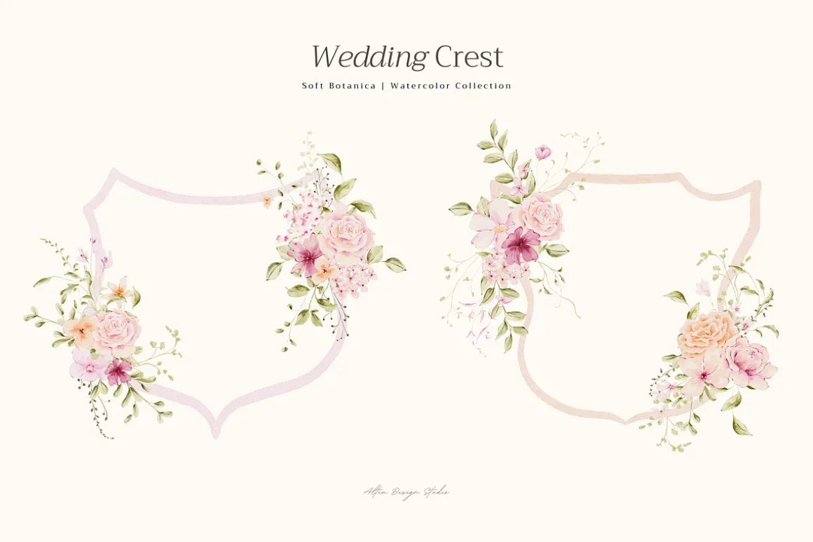 Delicate Pastel Watercolor Flowers