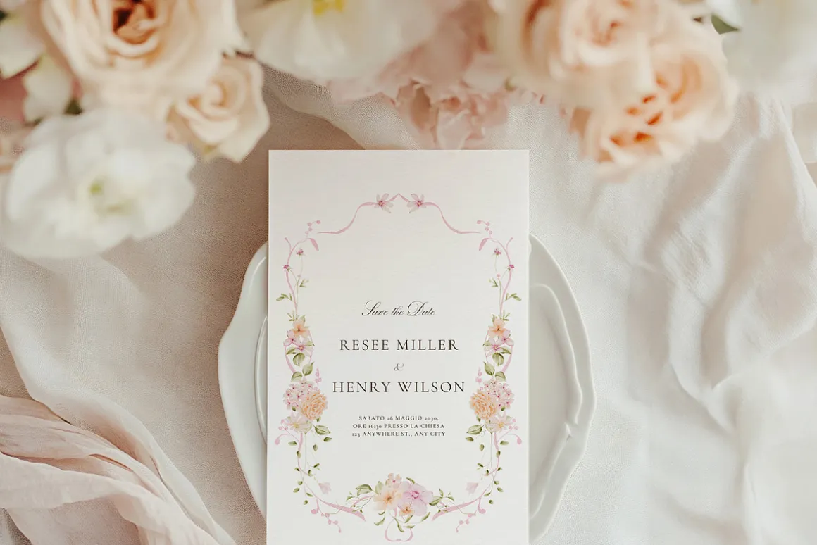 Delicate Pastel Watercolor Flowers