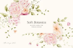 Delicate Pastel Watercolor Flowers