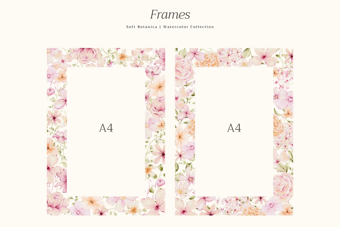 Delicate Pastel Watercolor Flowers