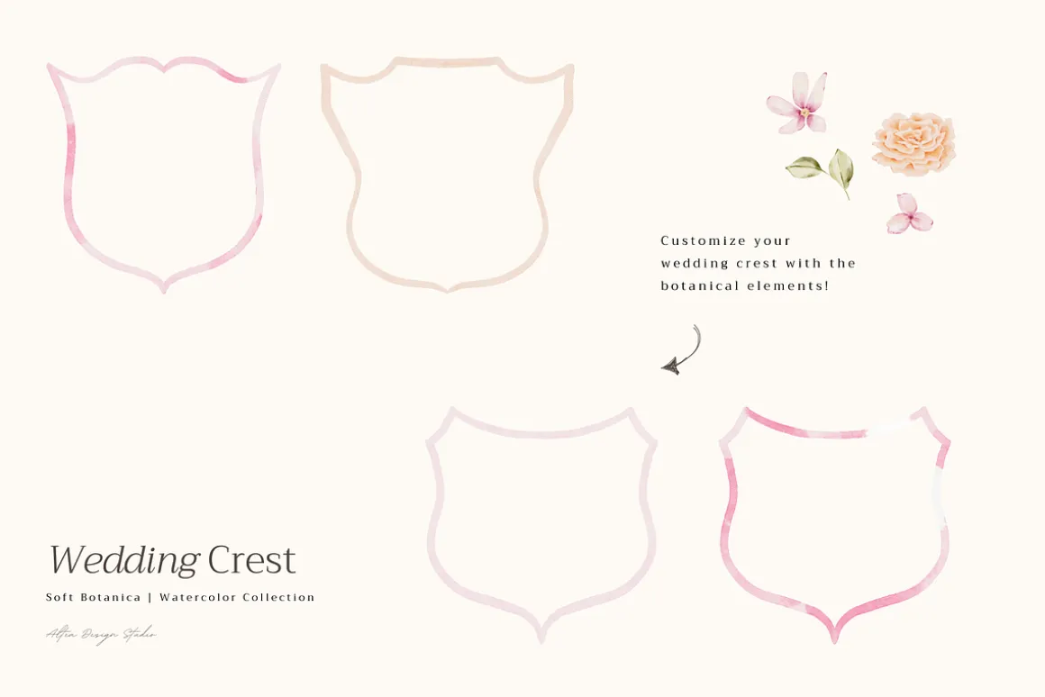 Delicate Pastel Watercolor Flowers