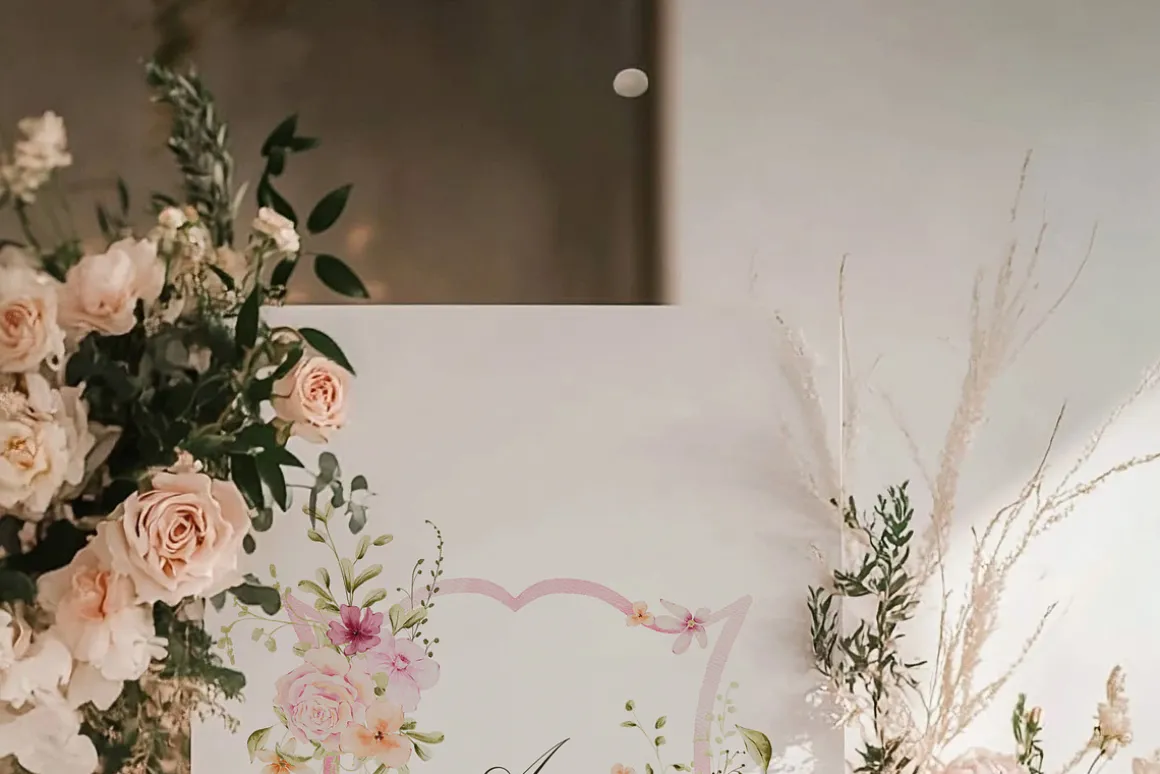 Delicate Pastel Watercolor Flowers