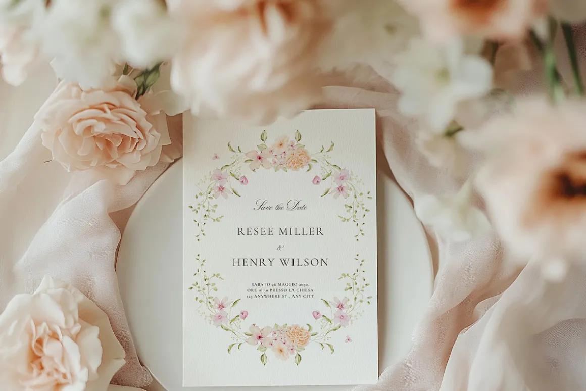 Delicate Pastel Watercolor Flowers