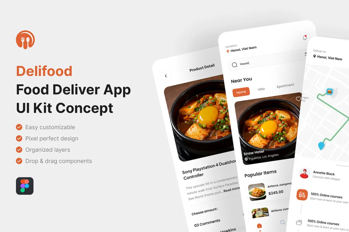 Delifood - Food Deliver App UI Kit