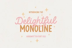 Delightful Monoline Font Duo