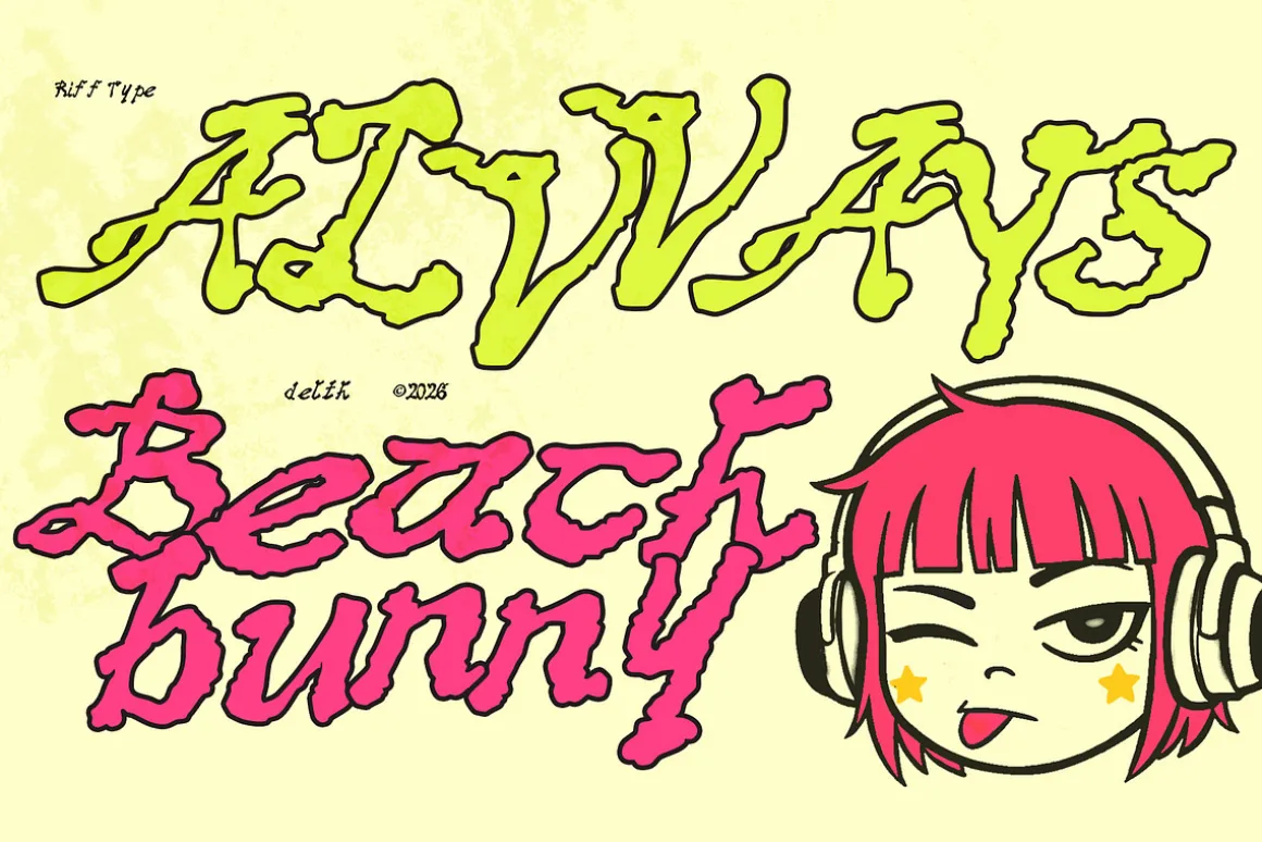 Delth - Gritty Shoegaze Font