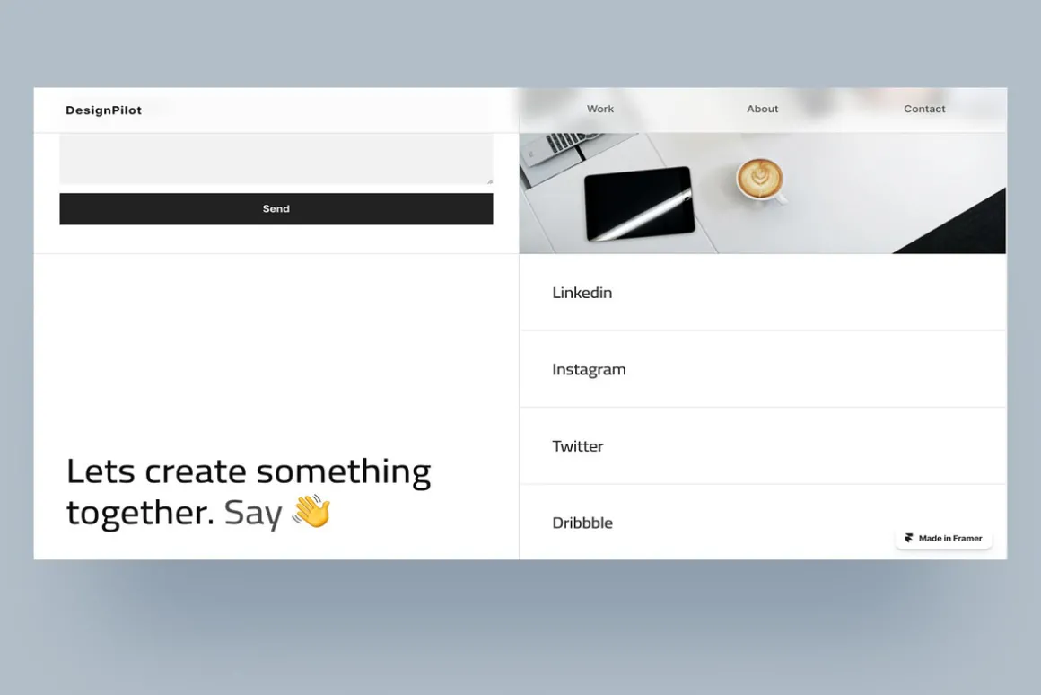 DesignPilot-Clean Portfolio Framer