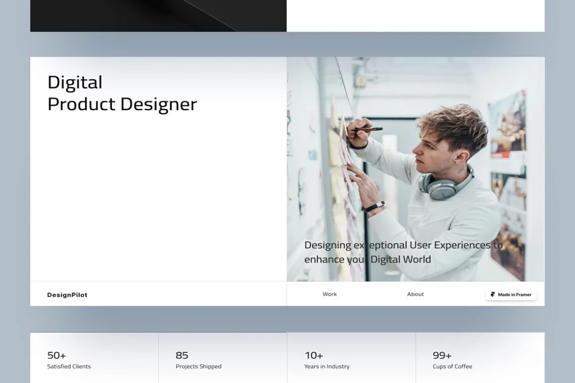DesignPilot-Clean Portfolio Framer