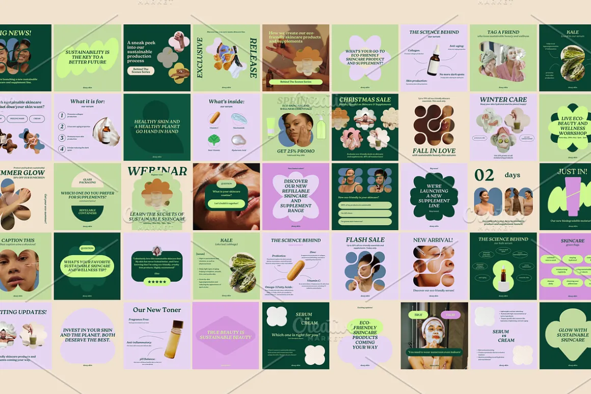 Dewy Skin Instagram Templates