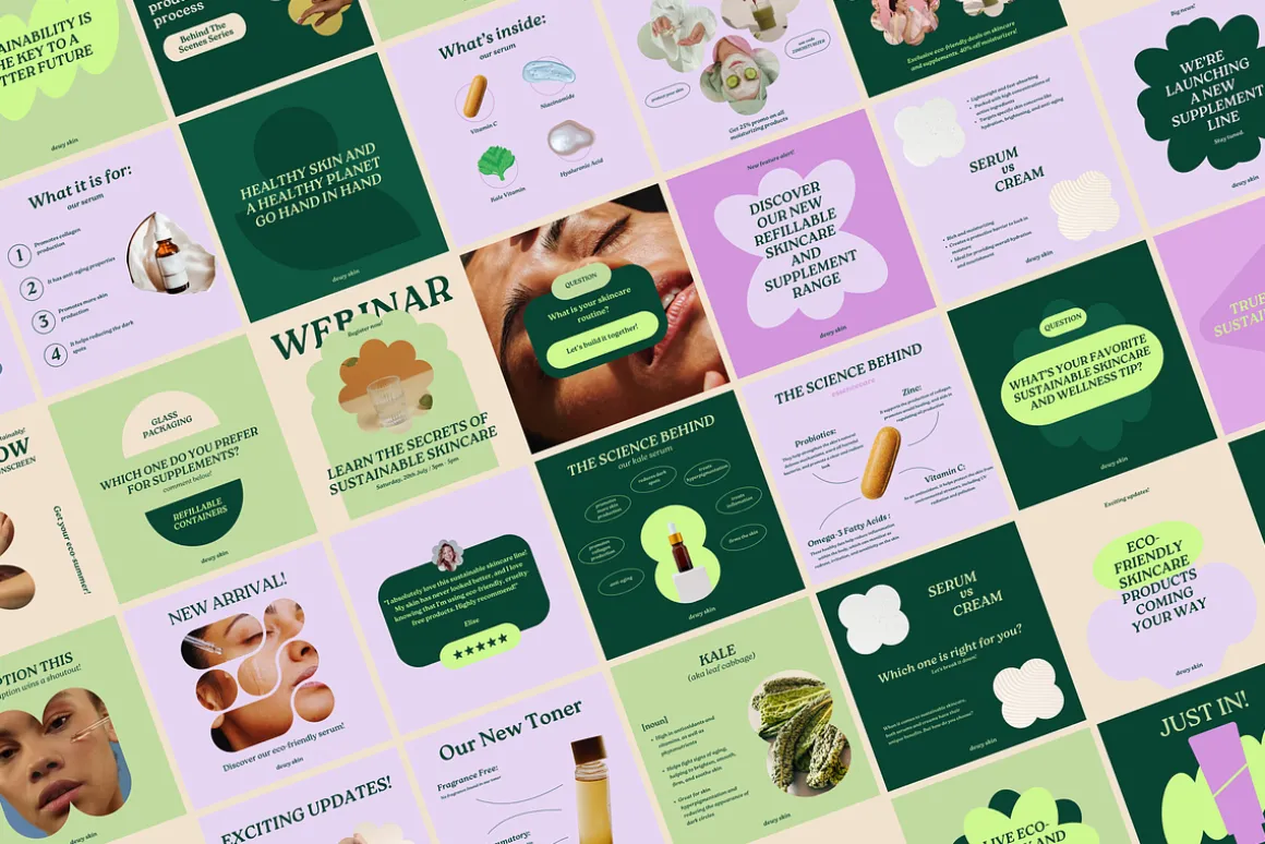 Dewy Skin Instagram Templates