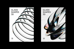 3D Glass Abstract Shapes