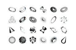 3D Glass Abstract Shapes