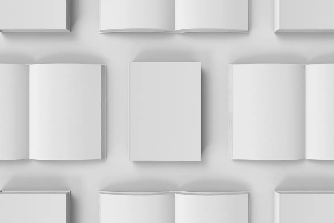3d Hardcover Books Mockup