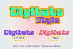 Digibats - Y2k Display Font