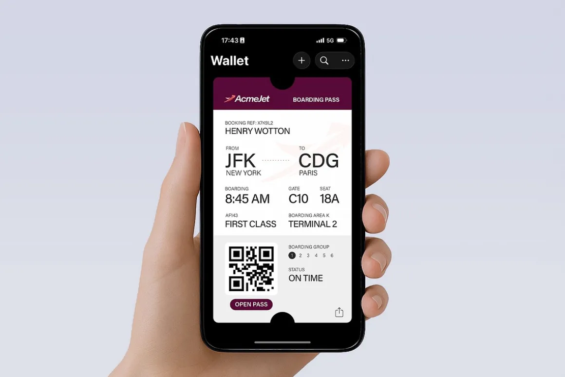Digital Boarding Pass Template
