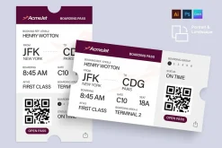 Digital Boarding Pass Template