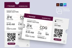 Digital Boarding Pass Template