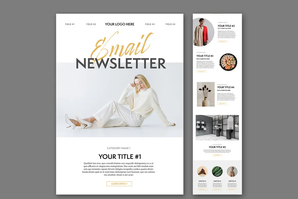 Digital Email Newsletter Layout