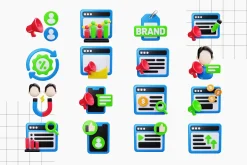 Digital Marketing 3D Icons