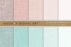 Digital Paper Linen Vintage