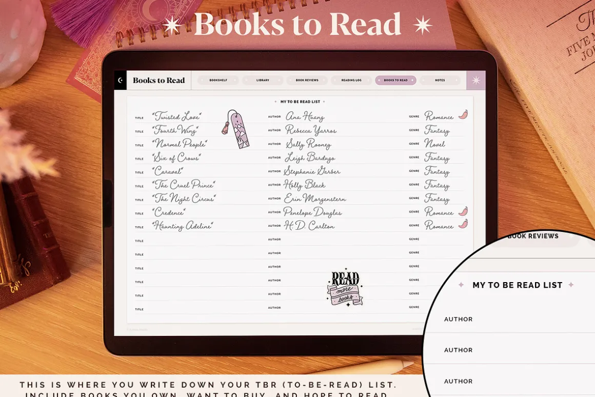 Digital Reading Journal – Purple