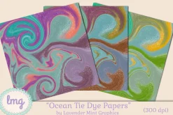 Digital Scrapbooking Tie Dye Papers