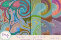 Digital Scrapbooking Tie Dye Papers