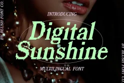 Digital Sunshine Pixelated Y2K Font