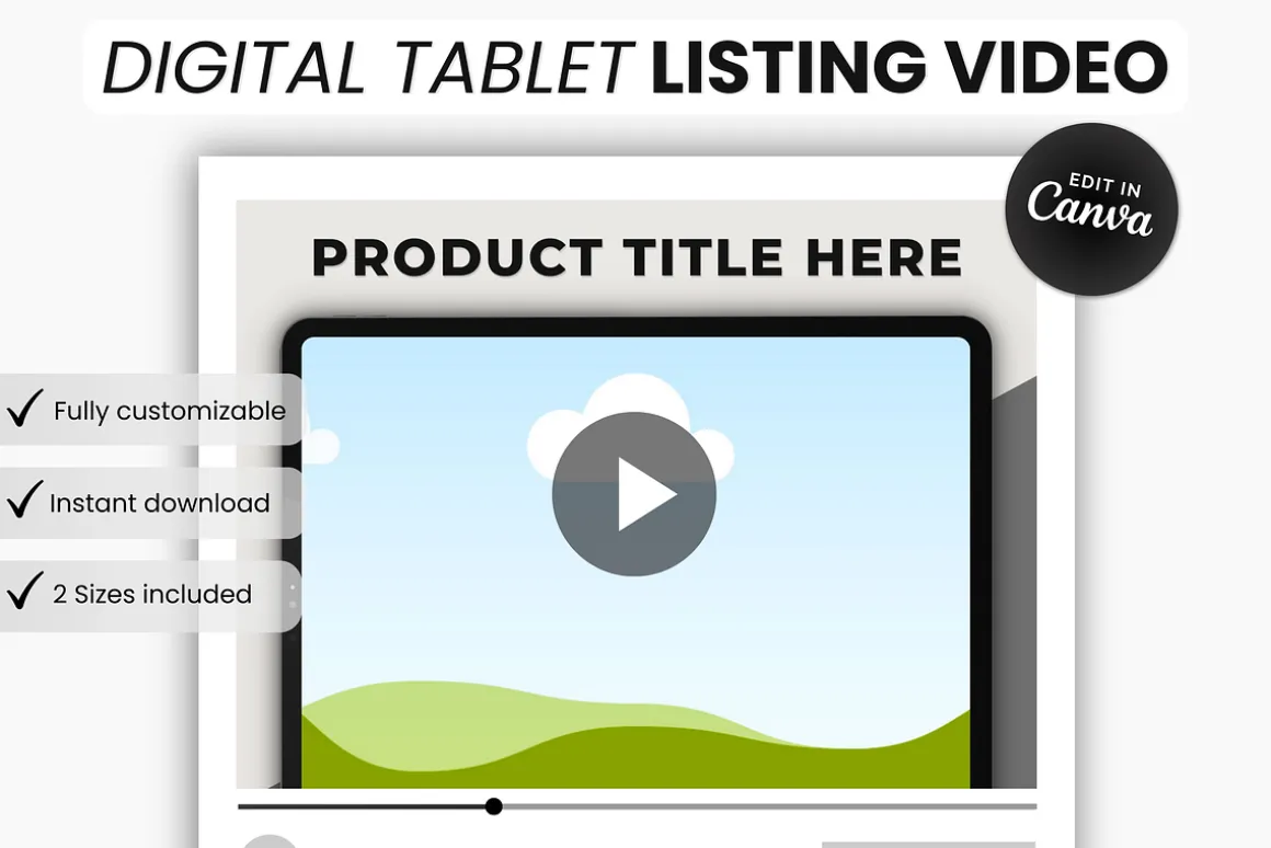 Digital Tablet Listing Video Canva