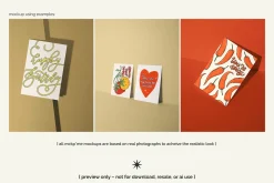DIN A/5x7 postcard psd mockup set