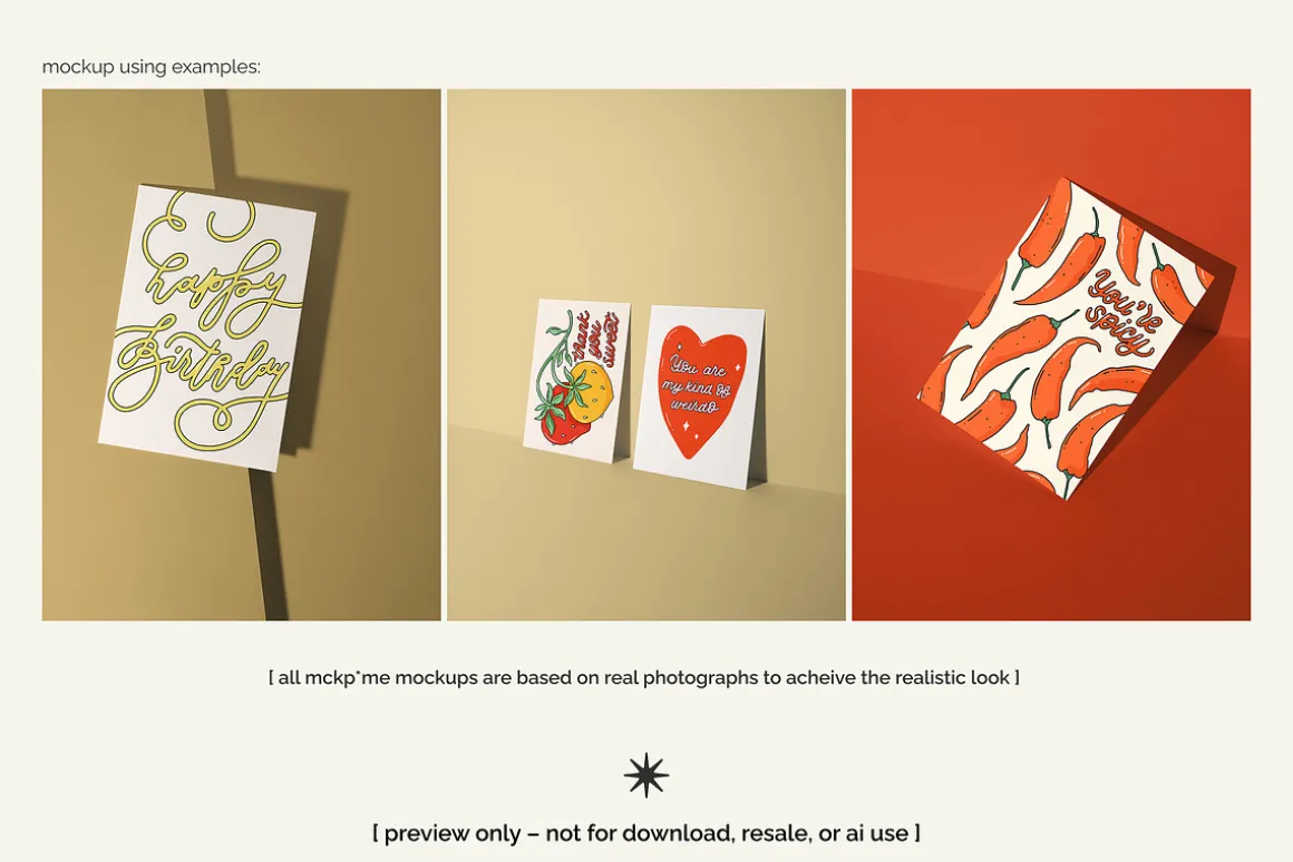 DIN A/5x7 postcard psd mockup set