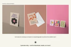 DIN A/5x7 postcard psd mockup set