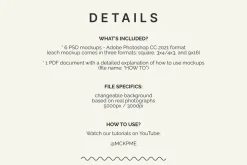 DIN A/5x7 postcard psd mockup set