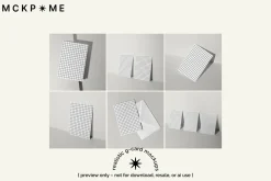 DIN A/5x7 postcard psd mockup set